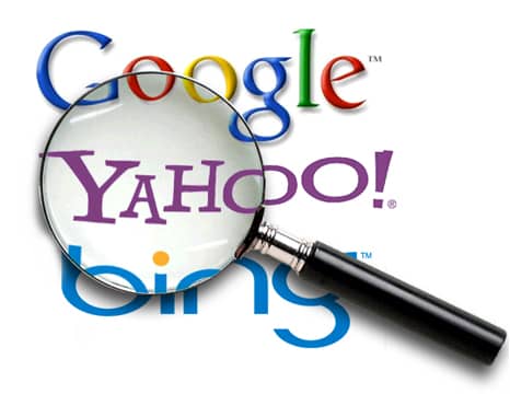Paid search illustration of Yahoo, Google and Bing