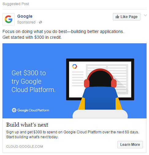 facebook ad example