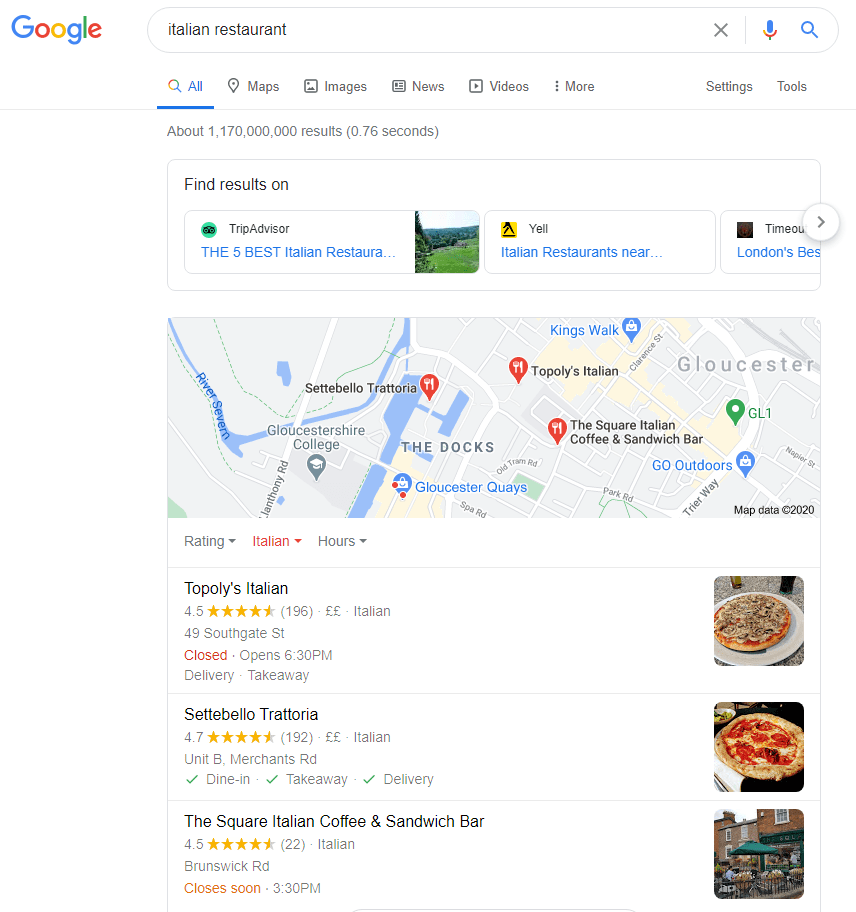 google 3 pack example