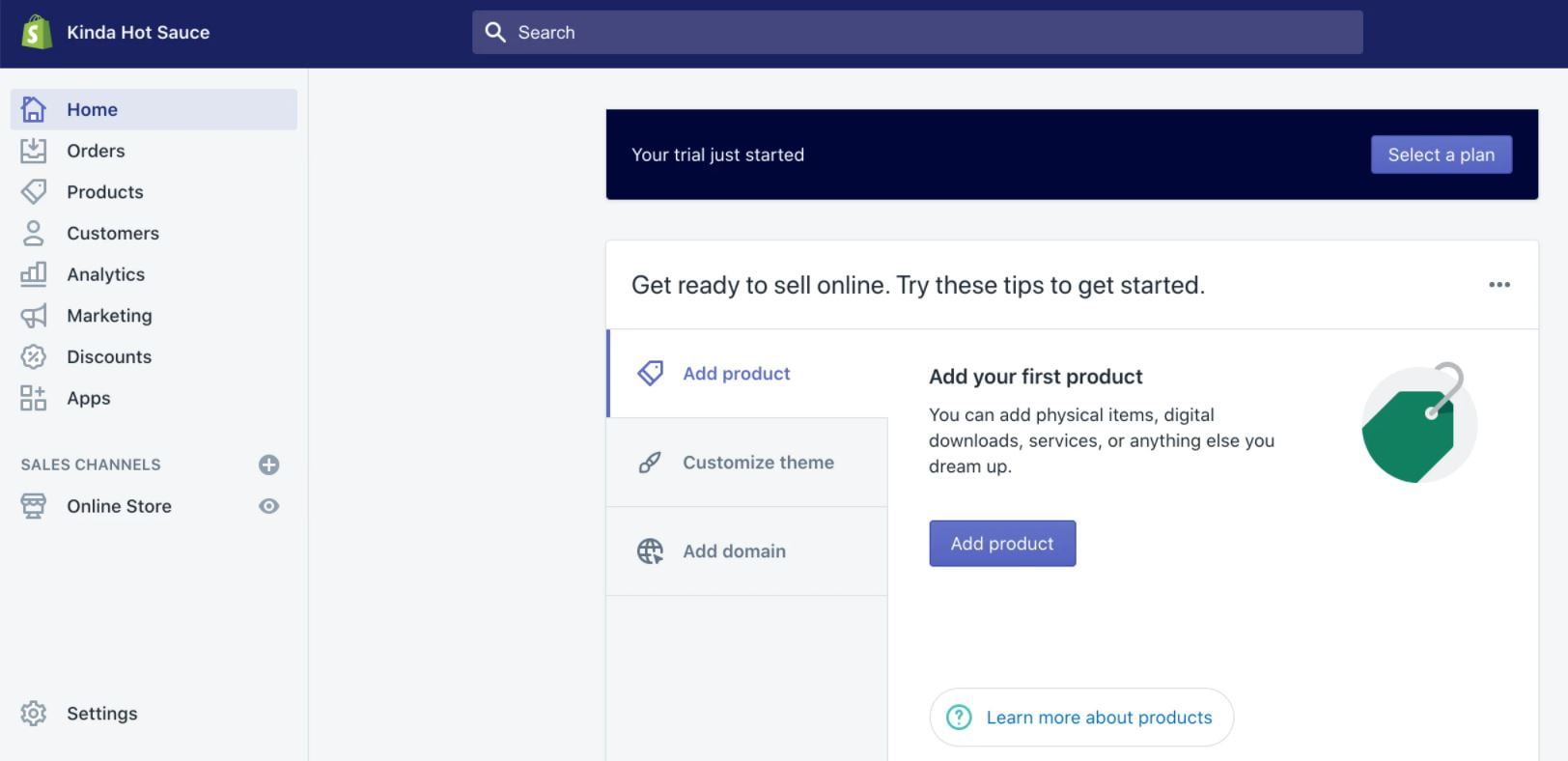 Shopify account