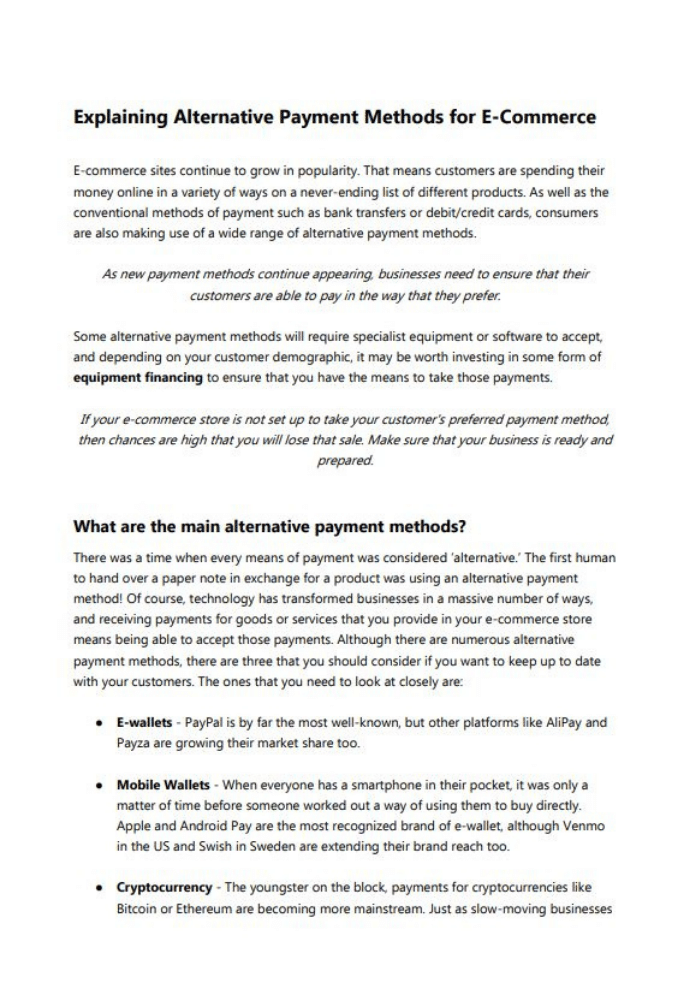 Content Writing Example - B2B E-Commerce Authority Article