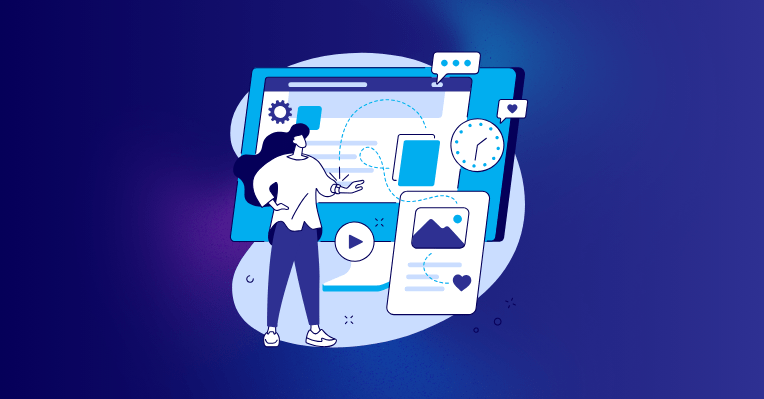 Social Media Management Abstract Concept Vector Illustration.